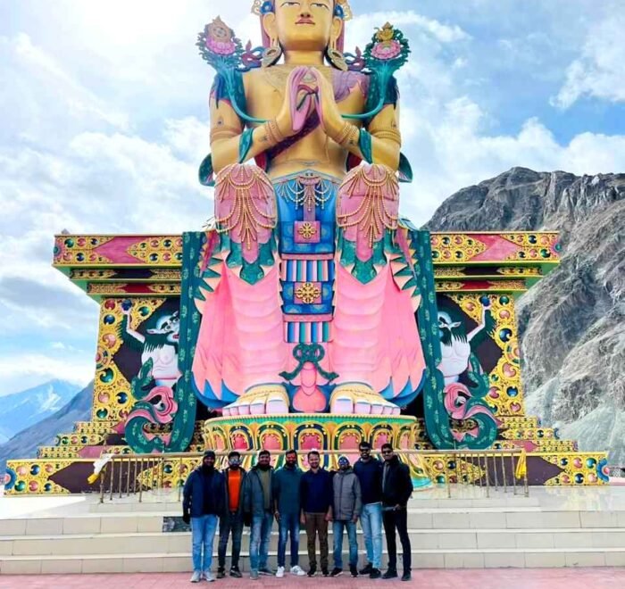 Breath-taking view of Diskit Monastery in Ladakh.