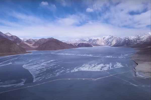 Frozen Pangong Lake