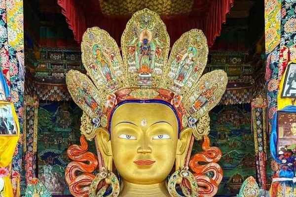 Buddha Statue at Thiksey Monastery Leh Ladakh